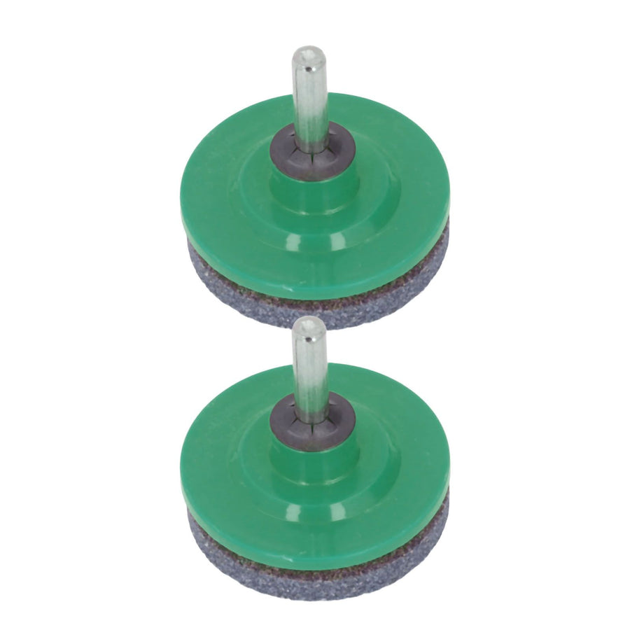 2Pcs Lawn Mower Blade Sharpener Stainless Steel ABS Drill Blade Accessories for Garden Courtyard Green