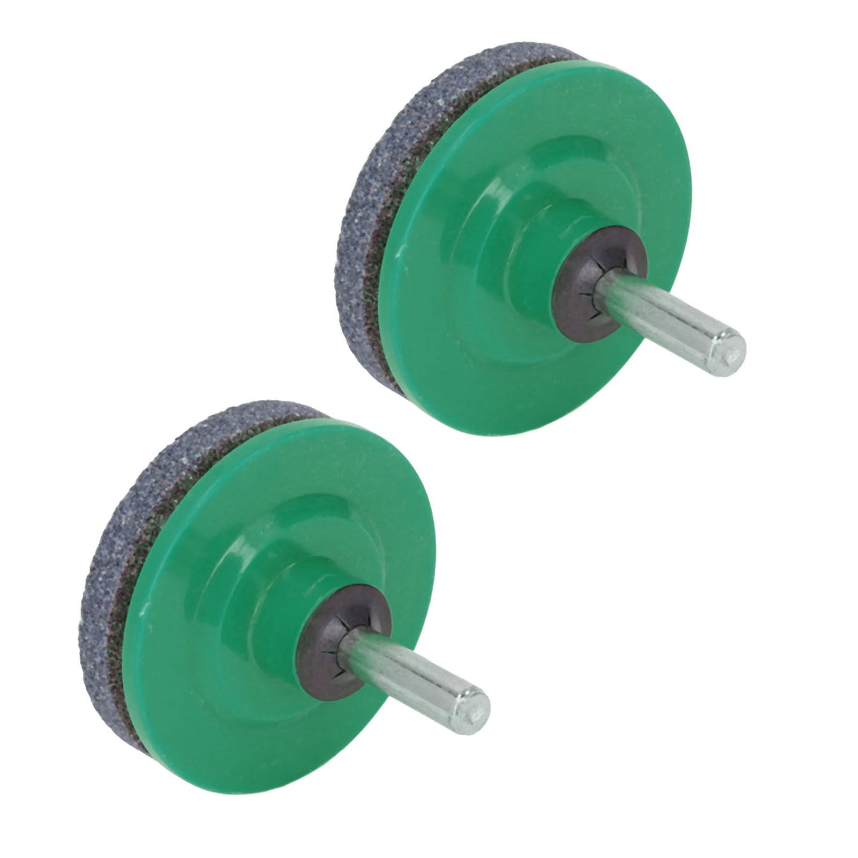 2Pcs Lawn Mower Blade Sharpener Stainless Steel ABS Drill Blade Accessories for Garden Courtyard Green