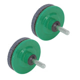 2Pcs Lawn Mower Blade Sharpener Stainless Steel ABS Drill Blade Accessories for Garden Courtyard Green