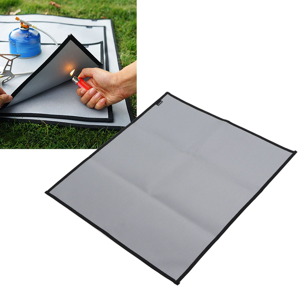 Outdoor Camping Fireproof Cloth Cookout BBQ Insulation Pad Flame Retardant High Temperature Resistant Blanket S