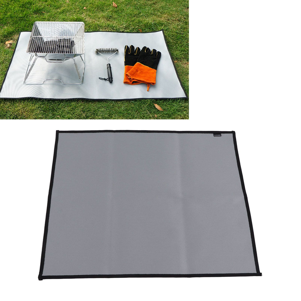 Outdoor Camping Fireproof Cloth Cookout BBQ Insulation Pad Flame Retardant High Temperature Resistant Blanket S