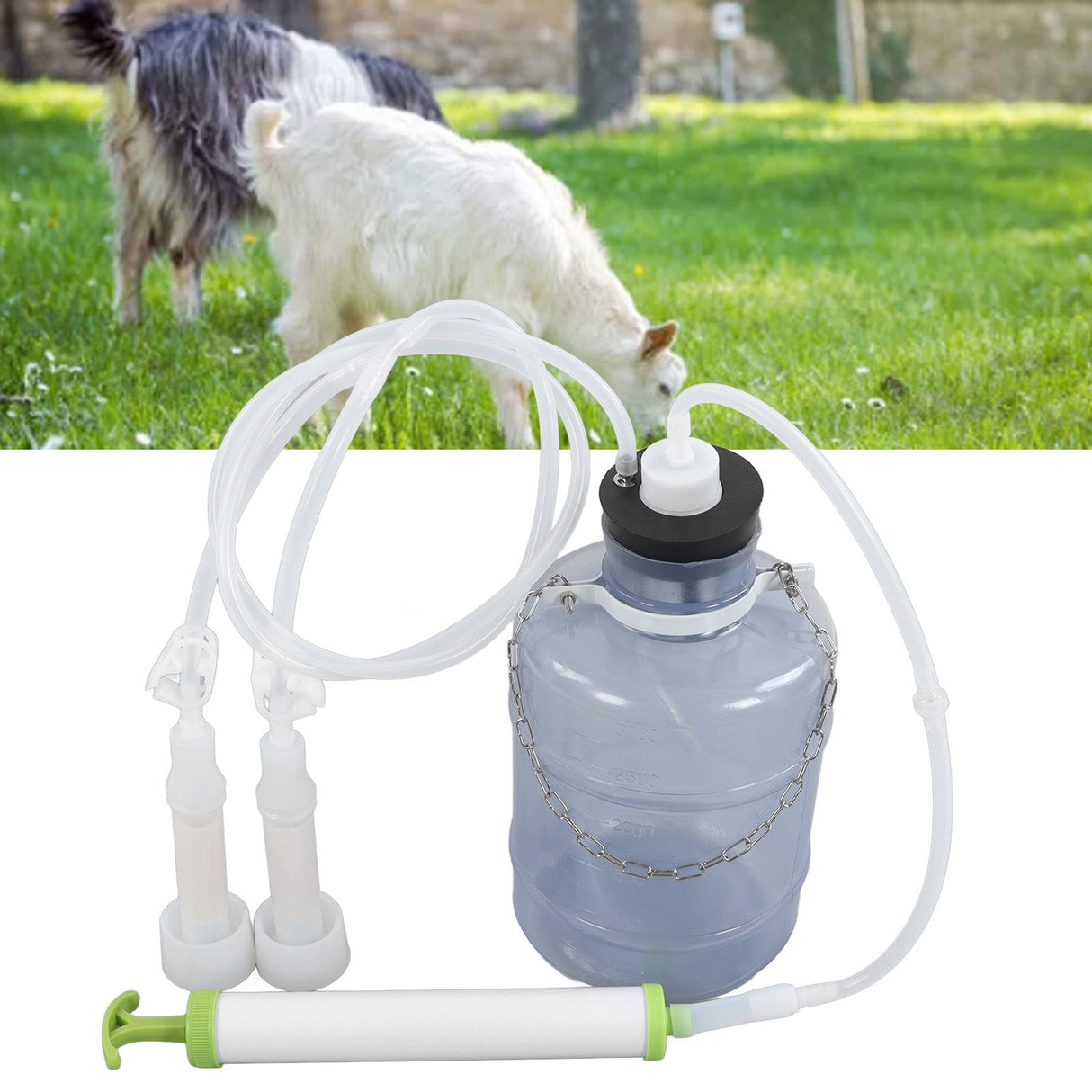 Manual Milking Machine 3000ml Effort Saving Operation Strong Durable PEC Portable Milking Kit for Home Milking Manual 3L for Goat