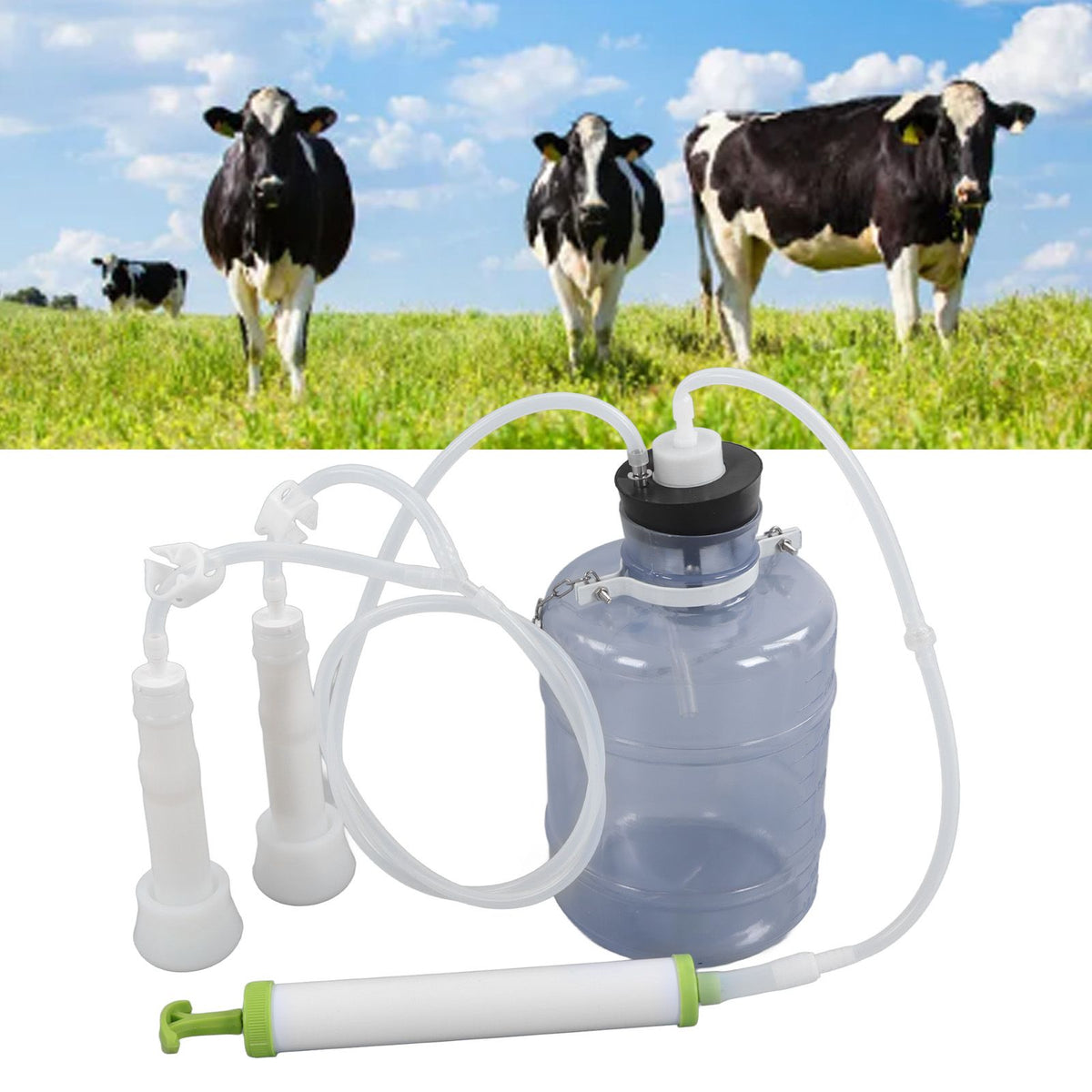 Manual Milking Machine 3000ml Effort Saving Operation Strong Durable PEC Portable Milking Kit for Home Milking Manual 3L for Cow
