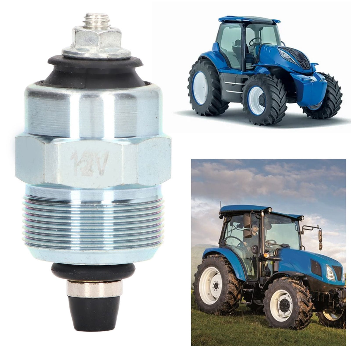Fuel Pump Solenoid Valve 12V 1A Generator Accessory for New Holland 3830 4030 4230 4330