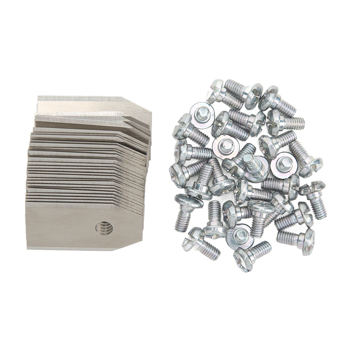 30PCS Stainless Steel Lawn Mower Blade Silver Weather Resistant Lawn Mower Replacement Blade for Husqvarna