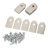 30PCS Stainless Steel Lawn Mower Blade Silver Weather Resistant Lawn Mower Replacement Blade for Husqvarna - Side View