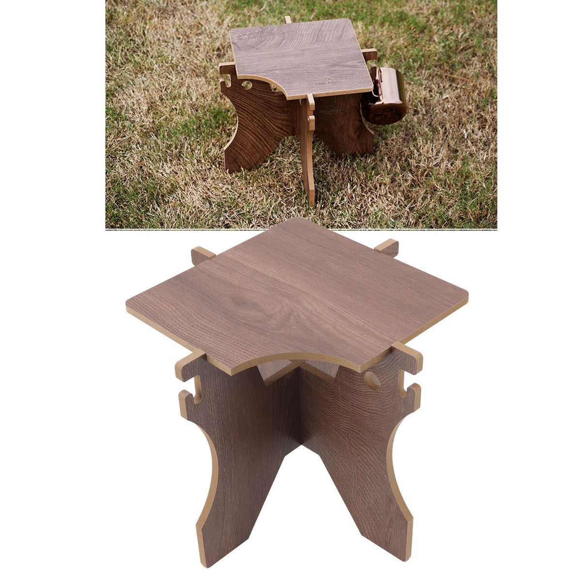 Outdoor Camping Bucket Rack MDF Cup Hanging Design Folding Portable Storage Rack for Hiking Picnics
