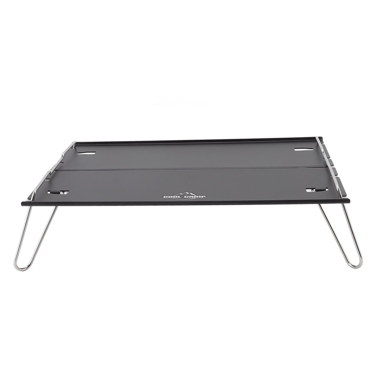 Outdoor Folding Table Aluminum Alloy Stainless Steel Black Portable Picnic Table for Camping Traveling Mountaineering