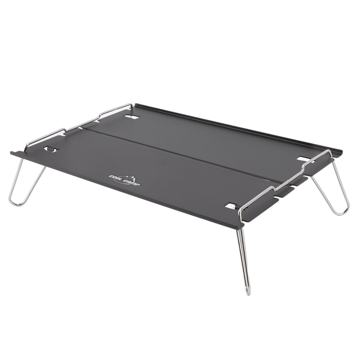 Outdoor Folding Table Aluminum Alloy Stainless Steel Black Portable Picnic Table for Camping Traveling Mountaineering