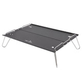 Outdoor Folding Table Aluminum Alloy Stainless Steel Black Portable Picnic Table for Camping Traveling Mountaineering - 45-Degree Angle