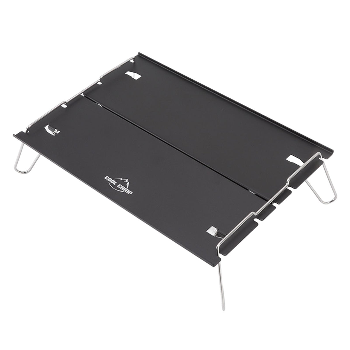 Outdoor Folding Table Aluminum Alloy Stainless Steel Black Portable Picnic Table for Camping Traveling Mountaineering