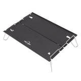 Outdoor Folding Table Aluminum Alloy Stainless Steel Black Portable Picnic Table for Camping Traveling Mountaineering - Rear View