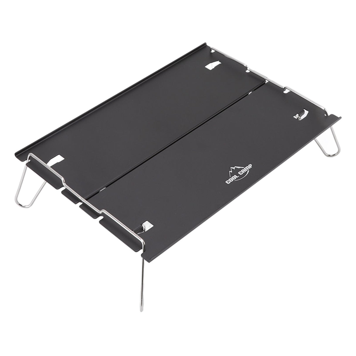 Outdoor Folding Table Aluminum Alloy Stainless Steel Black Portable Picnic Table for Camping Traveling Mountaineering