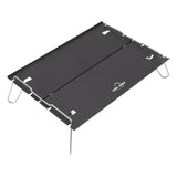 Outdoor Folding Table Aluminum Alloy Stainless Steel Black Portable Picnic Table for Camping Traveling Mountaineering