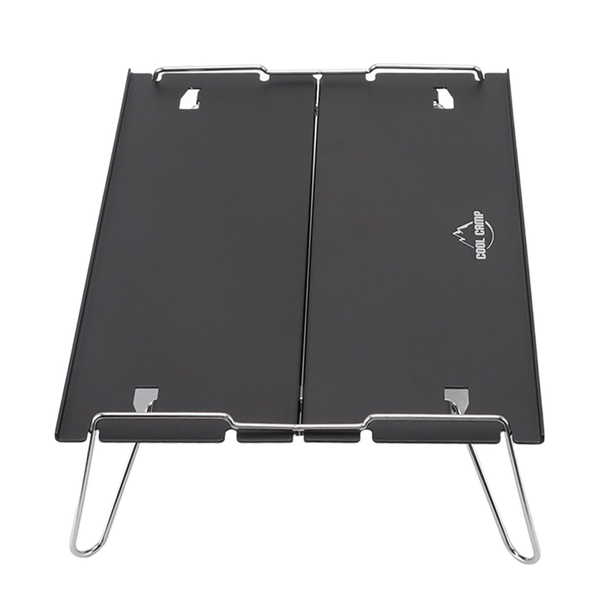 Outdoor Folding Table Aluminum Alloy Stainless Steel Black Portable Picnic Table for Camping Traveling Mountaineering