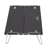 Outdoor Folding Table Aluminum Alloy Stainless Steel Black Portable Picnic Table for Camping Traveling Mountaineering - Low Angle