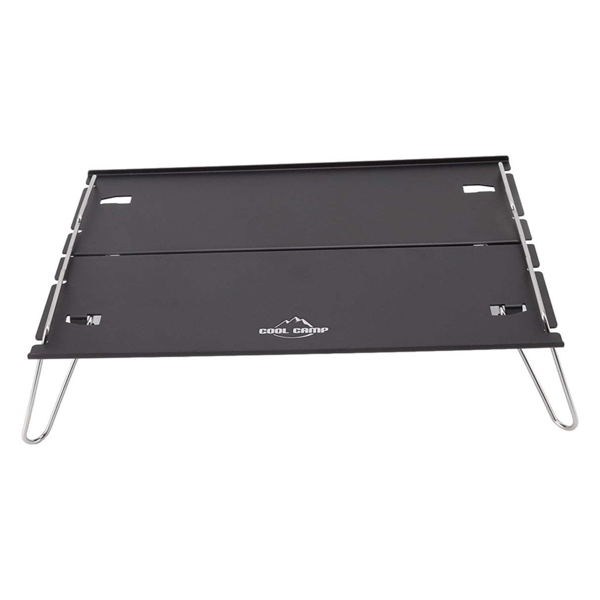 Outdoor Folding Table Aluminum Alloy Stainless Steel Black Portable Picnic Table for Camping Traveling Mountaineering