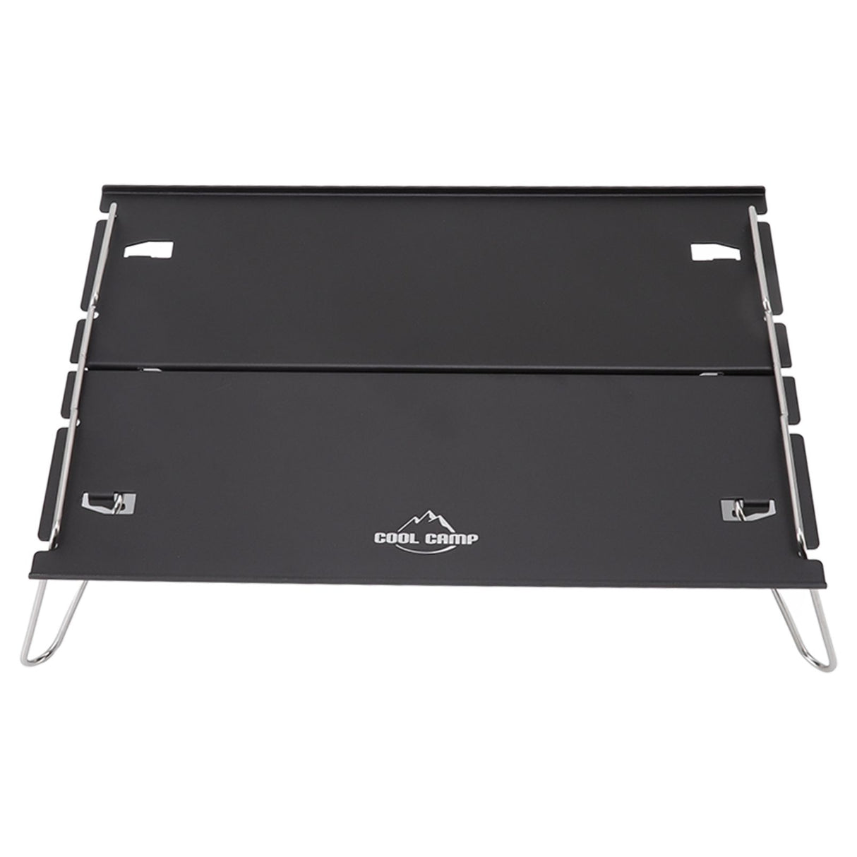 Outdoor Folding Table Aluminum Alloy Stainless Steel Black Portable Picnic Table for Camping Traveling Mountaineering