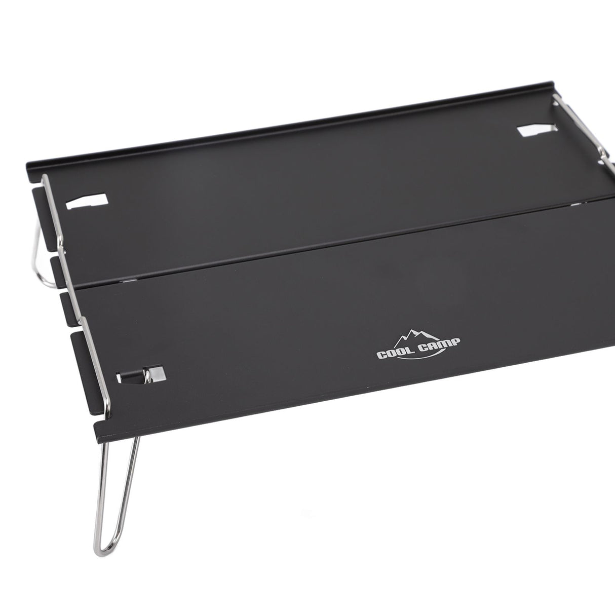 Outdoor Folding Table Aluminum Alloy Stainless Steel Black Portable Picnic Table for Camping Traveling Mountaineering