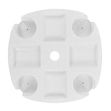 Beach Umbrella Table Tray White Round Umbrella Tray with 4 Cup Holder for Snack Drink