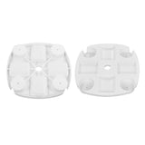 Beach Umbrella Table Tray White Round Umbrella Tray with 4 Cup Holder for Snack Drink