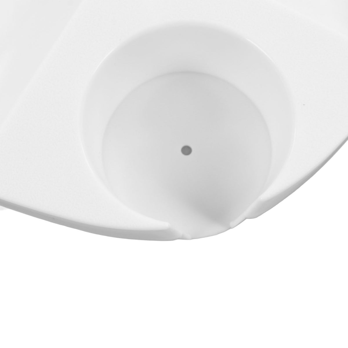 Beach Umbrella Table Tray White Round Umbrella Tray with 4 Cup Holder for Snack Drink