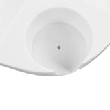 Beach Umbrella Table Tray White Round Umbrella Tray with 4 Cup Holder for Snack Drink