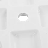 Beach Umbrella Table Tray White Round Umbrella Tray with 4 Cup Holder for Snack Drink - Extra Image