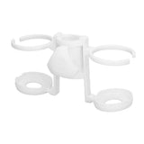 Beach Umbrella Cup Holder Lightweight Durable Sunumbrella Hanging Drink Holder for Beach Traveling White