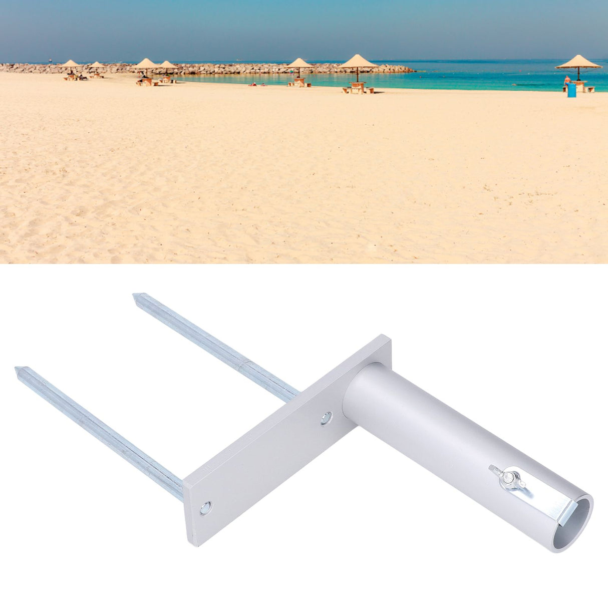 Portable Beach Umbrella Stake Heavy Duty Aluminium Alloy Sand Anchor for Outdoor Garden Yard