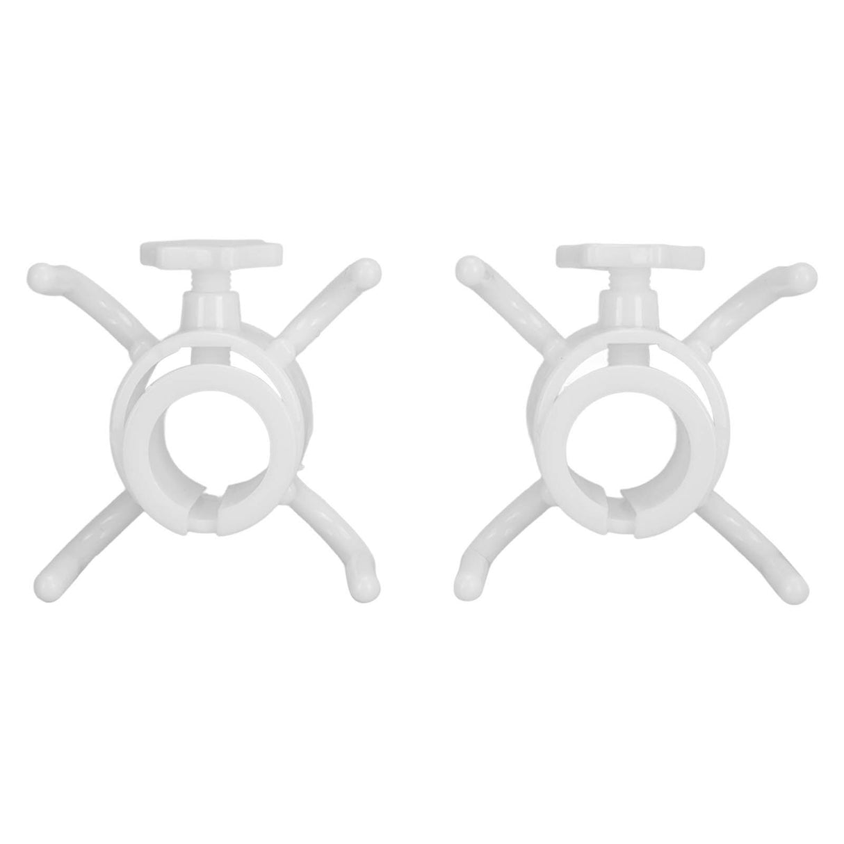 2Pcs Plastic Beach Umbrella Hanging Hook Umbrella Hanger 4 Prong Towel Hat Sunglasses Holder White
