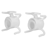 2Pcs Plastic Beach Umbrella Hanging Hook Umbrella Hanger 4 Prong Towel Hat Sunglasses Holder White