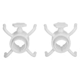 2Pcs Plastic Beach Umbrella Hanging Hook Umbrella Hanger 4 Prong Towel Hat Sunglasses Holder White - Side View