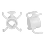 2Pcs Plastic Beach Umbrella Hanging Hook Umbrella Hanger 4 Prong Towel Hat Sunglasses Holder White - 45-Degree Angle