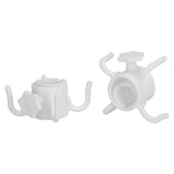 2Pcs Plastic Beach Umbrella Hanging Hook Umbrella Hanger 4 Prong Towel Hat Sunglasses Holder White