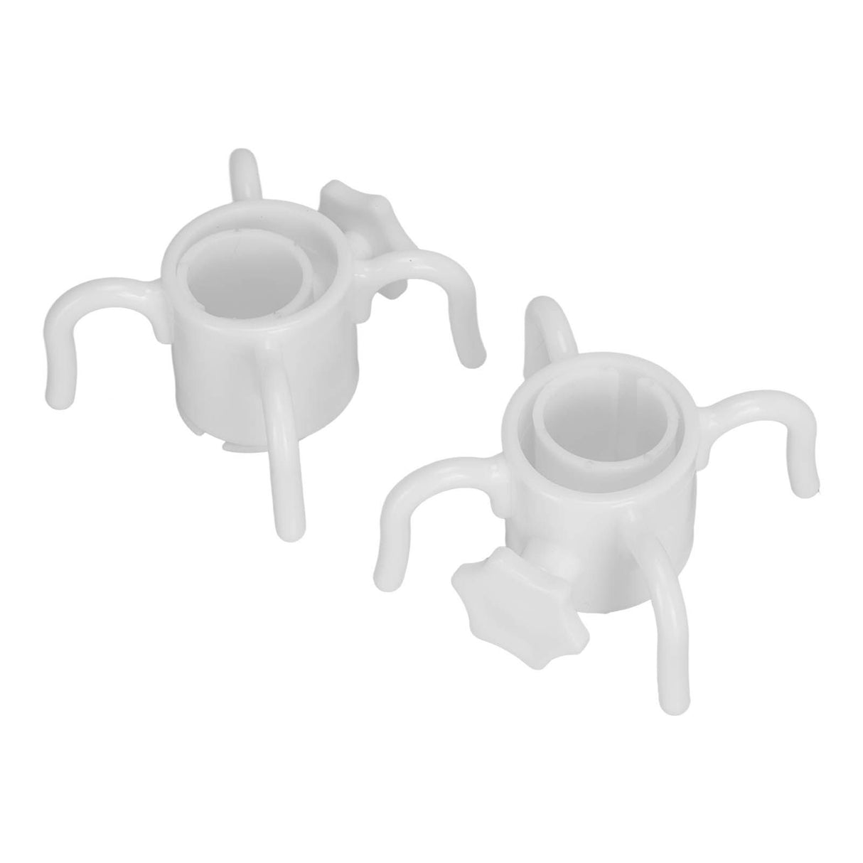 2Pcs Plastic Beach Umbrella Hanging Hook Umbrella Hanger 4 Prong Towel Hat Sunglasses Holder White