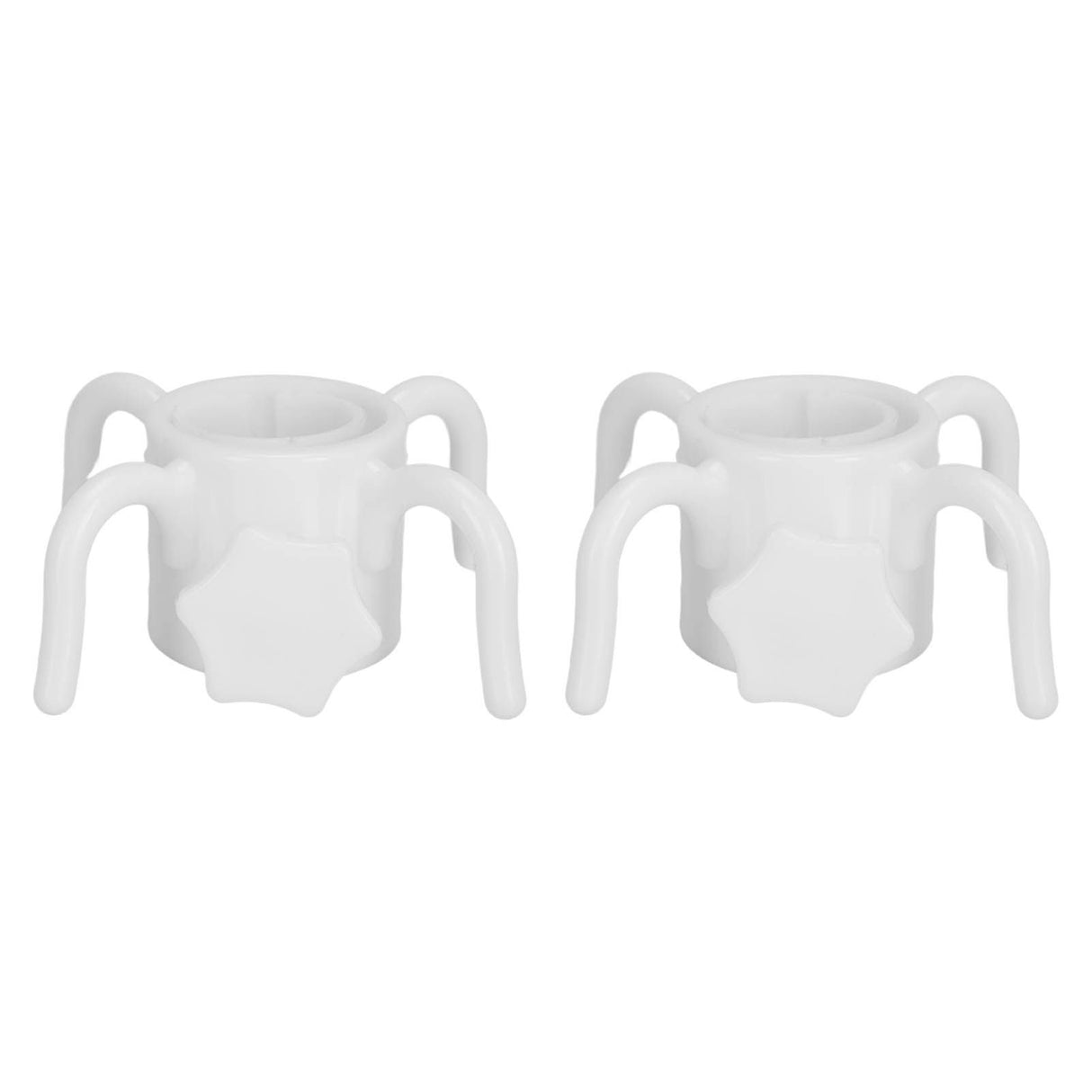 2Pcs Plastic Beach Umbrella Hanging Hook Umbrella Hanger 4 Prong Towel Hat Sunglasses Holder White