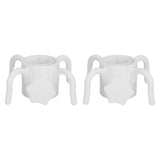 2Pcs Plastic Beach Umbrella Hanging Hook Umbrella Hanger 4 Prong Towel Hat Sunglasses Holder White