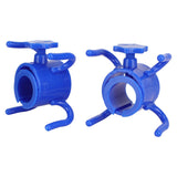 2Pcs Plastic Beach Umbrella Hanging Hook Umbrella Hanger 4 Prong Towel Hat Sunglasses Holder Blue