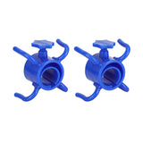 2Pcs Plastic Beach Umbrella Hanging Hook Umbrella Hanger 4 Prong Towel Hat Sunglasses Holder Blue