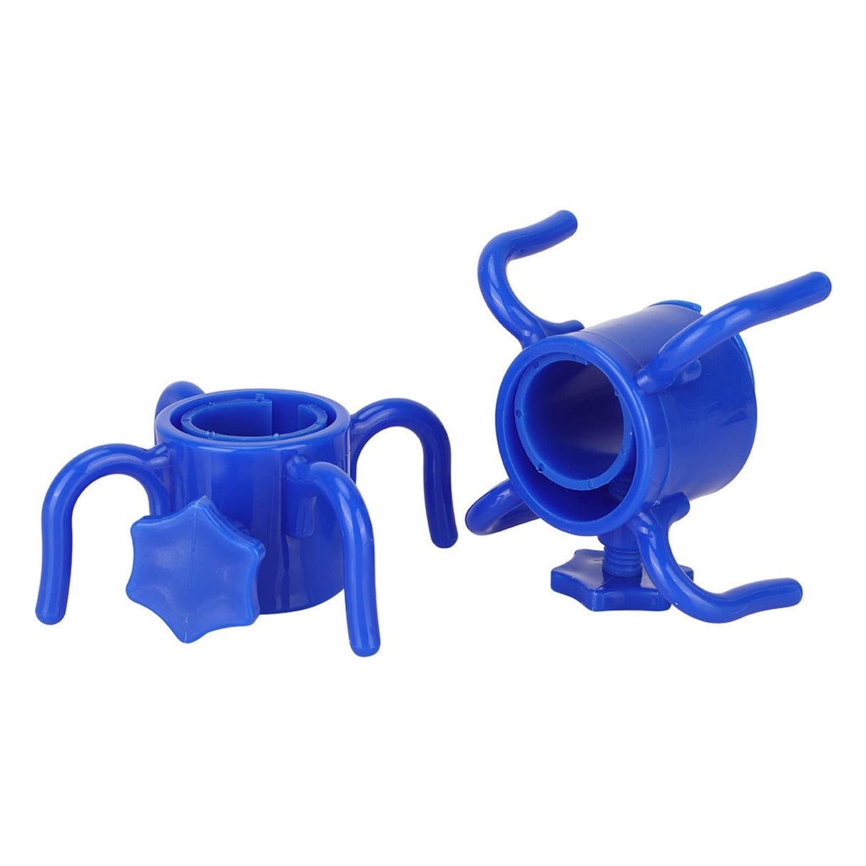 2Pcs Plastic Beach Umbrella Hanging Hook Umbrella Hanger 4 Prong Towel Hat Sunglasses Holder Blue