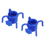 2Pcs Plastic Beach Umbrella Hanging Hook Umbrella Hanger 4 Prong Towel Hat Sunglasses Holder Blue - Close-Up Angle