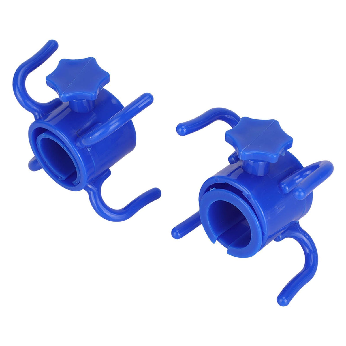 2Pcs Plastic Beach Umbrella Hanging Hook Umbrella Hanger 4 Prong Towel Hat Sunglasses Holder Blue