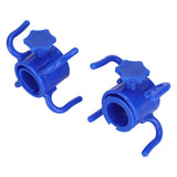 2Pcs Plastic Beach Umbrella Hanging Hook Umbrella Hanger 4 Prong Towel Hat Sunglasses Holder Blue