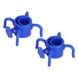 2Pcs Plastic Beach Umbrella Hanging Hook Umbrella Hanger 4 Prong Towel Hat Sunglasses Holder Blue