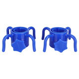 2Pcs Plastic Beach Umbrella Hanging Hook Umbrella Hanger 4 Prong Towel Hat Sunglasses Holder Blue