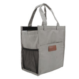 Aluminum Foil Simple Thermal Insulation Lunch Box Bag Oxford Cloth Large Capacity Thickened Bento Bag Grey - Front View
