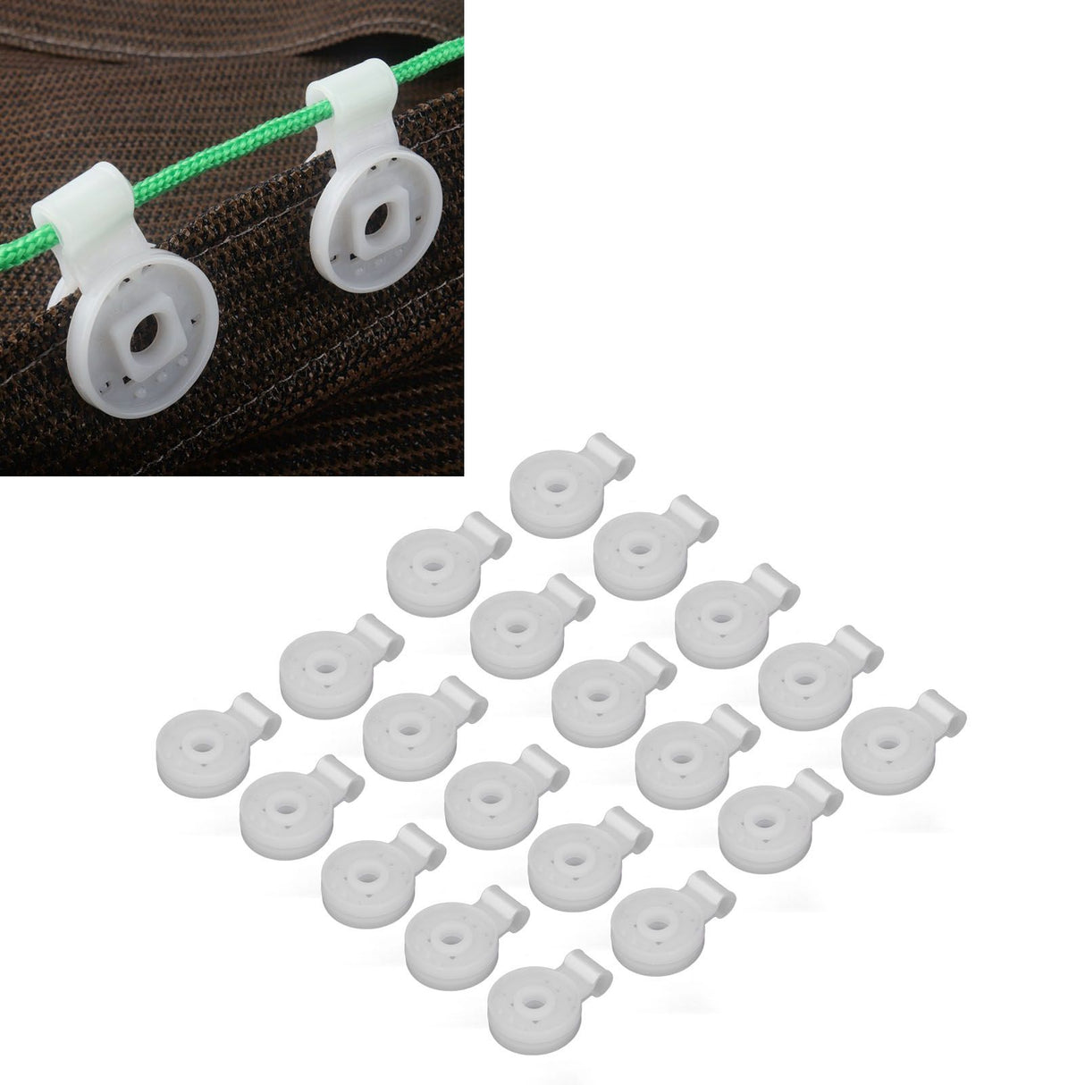 20Pcs Sunshade Net Clip Round Shade Cloth Clips Greenhouse Film Fixing Clamp for Tent Greenhouse Accessories
