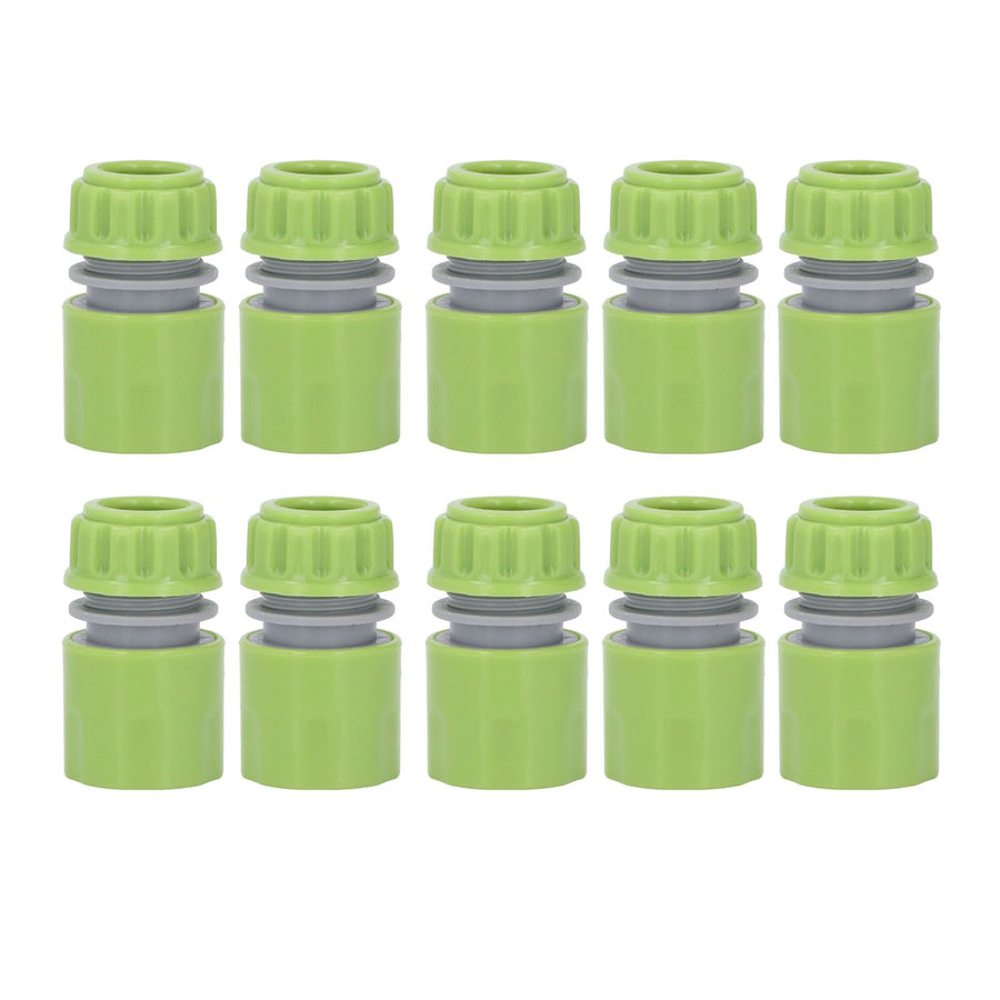 10pcs G1/2 Thread Gardening Water Hose Quick Connector Nipple Kit Water Pipe Irrigations Thread Joint System for Watering