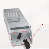 Mice Catch Cage Stainless Steel Full Automatic Dual Door Design Sensitive Mousetrap Cage for Indoor - Front View